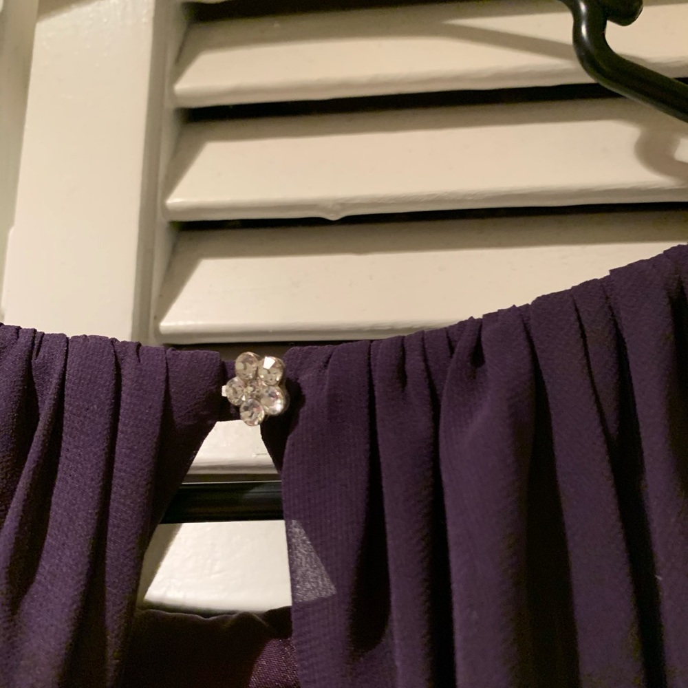 After Six Concord Grape Bridesmaid Dress - Picture 3 of 4